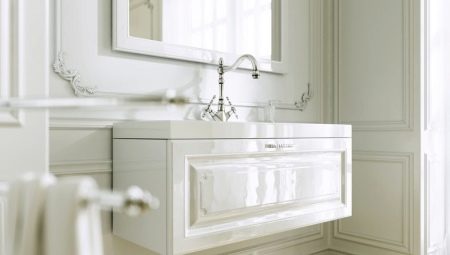 Bathroom sink cabinet: types and choices