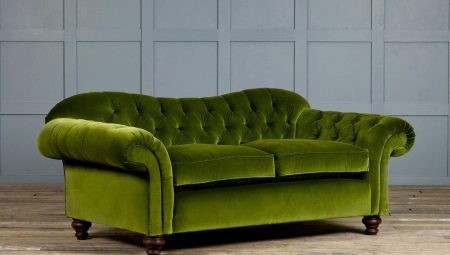 Grønne sofaer i det indre