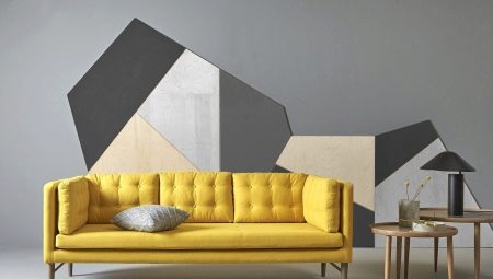 Divani gialli: uso interno, combinazione di colori