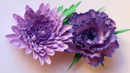 Изработка на цветя от фоамиран за начинаещи