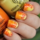 Espetacular manicure amarelo-laranja