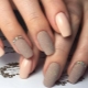 Beige-bruine manicure: chique nieuwe items en elegante ideeën