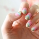 Mint ružičasta manikura - osjetljiv i neobičan dizajn noktiju