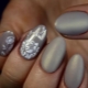 Novidades e idéias de design para manicure nas cores cinza