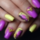 Características da manicure amarelo-violeta
