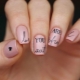 Options for a beautiful manicure with inscriptions on nails