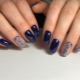 Esmalte de gel azul: as melhores combinações e idéias de manicure