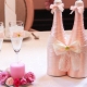 Украса на сватбена бутилка: начини и интересни примери