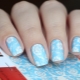 Idéias para o design de manicure com esmalte azul em gel