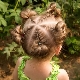 Penteados para meninas de 2-3 anos para cabelos curtos