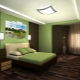 Interjera dizaina guļamistaba zaļās krāsās