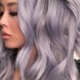 Пепеляво-лилав цвят на косата: нюанси и нюанси на боядисване