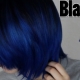 الشعر الأسود والأزرق: ظلال ودقة في التلوين