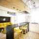 El diseño de la cocina-sala de estar 16 sq. m
