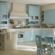 Сини кухни: избор на слушалки, комбинация от цветове и примери за интериор