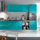 Turkio spalvos virtuvės interjero dizaino idėjos