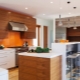 Medienos virtuvės modernaus stiliaus