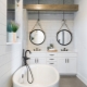 Piastrella bianca in bagno: tipi ed esempi di design