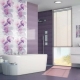 Projeto de banheiro em azulejo com orquídeas