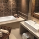 Ruskea laatta kylpyhuoneelle: ominaisuudet ja suunnitteluvaihtoehdot