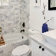 Design av ett badrum kombinerat med en toalett på 3 kvadratmeter. m