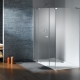 Cabines de douche avec porte battante: variétés, sélection, installation