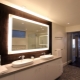 مرآة الحمام المضاءة: أصناف ، توصيات الاختيار