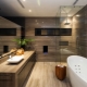 Design de banheiro em madeira