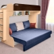 Двуетажни легла с диван по-долу за родители: видове и правила за подбор