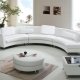 Pusloka dīvāni: veidi, izmēri un piemēri interjerā