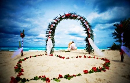 Fremkomsten af ​​et strand bryllup