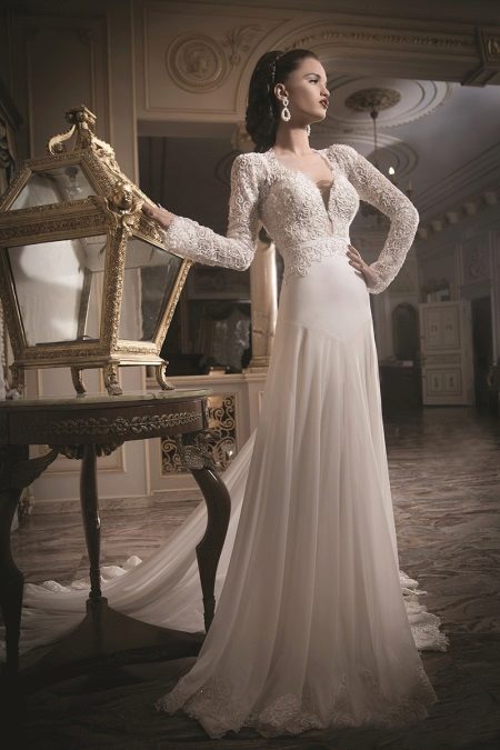 Vestido de noiva inchado clássico