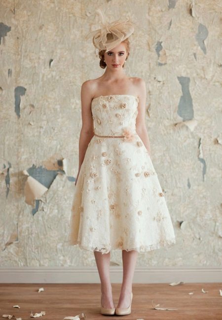 Винтидж сватбена рокля Midi
