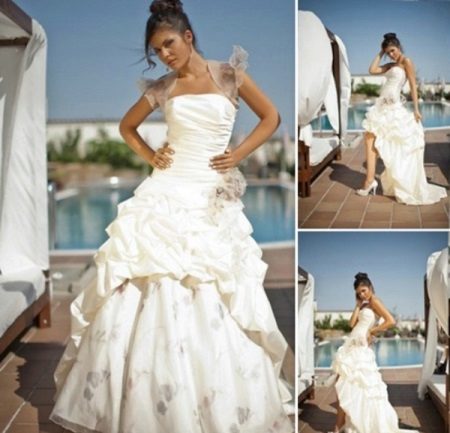 Transformatorinė vestuvių suknelė su nuimamu sijonu