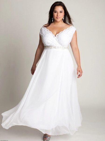Estilo grego vestido de noiva vestido cheio