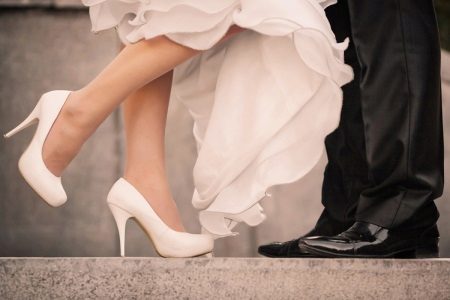 Sapatos de casamento nupcial