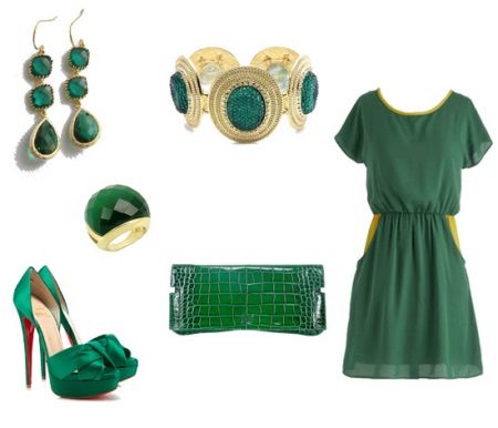 Smaragd Zubehör für Smaragd Kleid