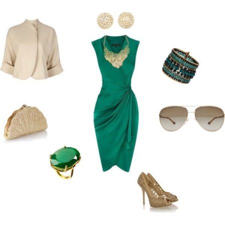Aksesuāri smaragda kleitai