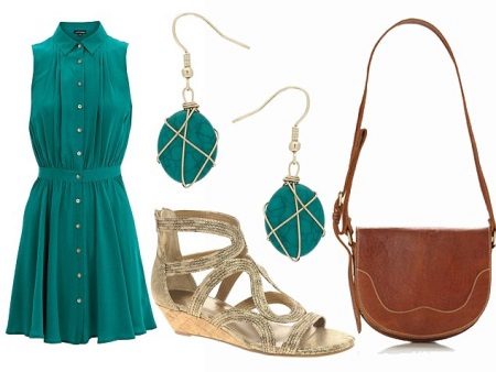 Accessoires für ein smaragdgrünes Kleid