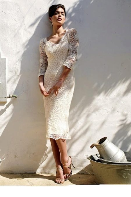 فستان زفاف كروشيه من الزخارف
