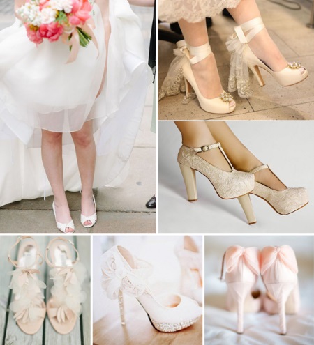 Skor för en bröllopsklänning