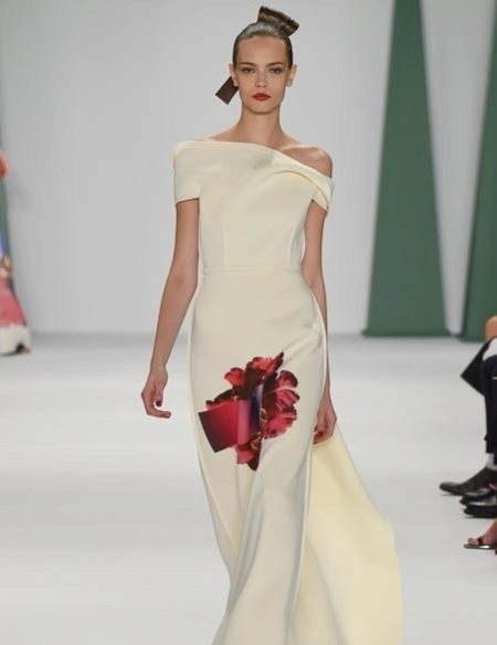 Carolina Herrera White Evening Dress
