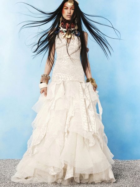 vestuvinė suknelė „boho nėriniai“