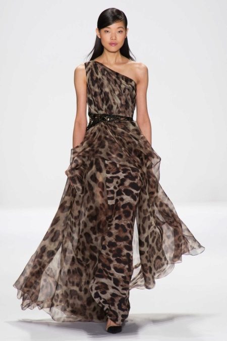 Leopard print vakara kleita