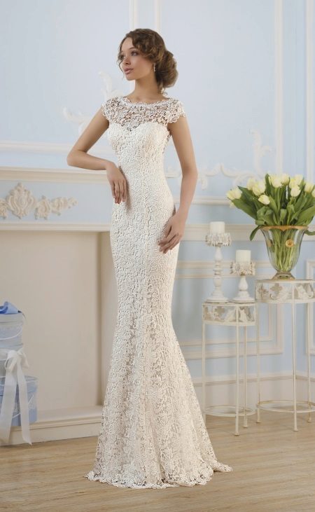 Wedding Straight Lace Dress by Naviblue Bridal