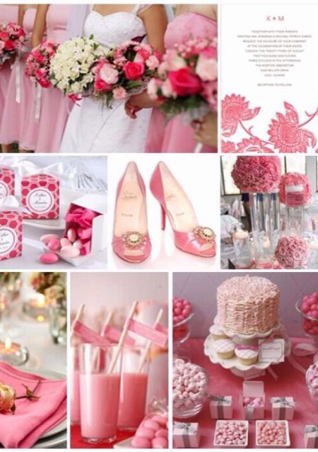 Pink pribor za vjenčanice