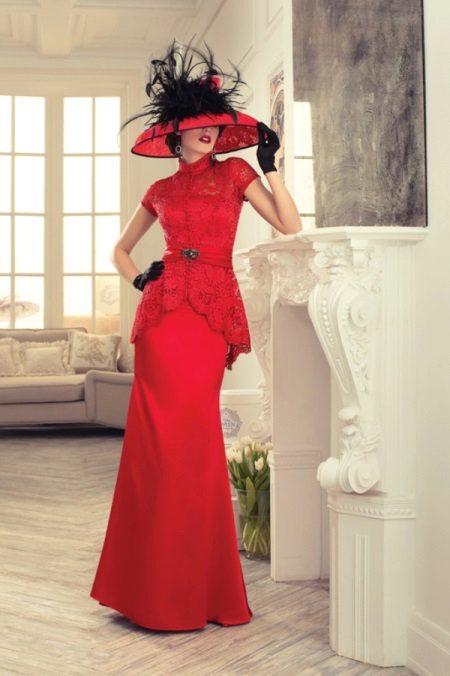 Rød brudekjole fra kolleksjonen Burnt by Tatyana Kaplun luksus