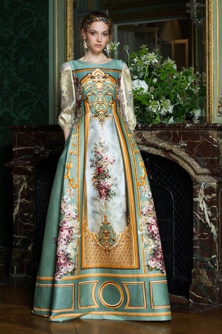 Alberta Ferretti barokk estélyi ruha 2016