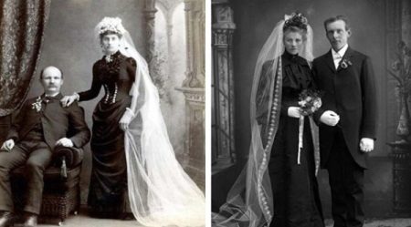 Vintage sorte brudekjoler