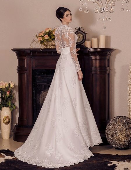 Wedding dress with lace back from Victoria Karandasheva